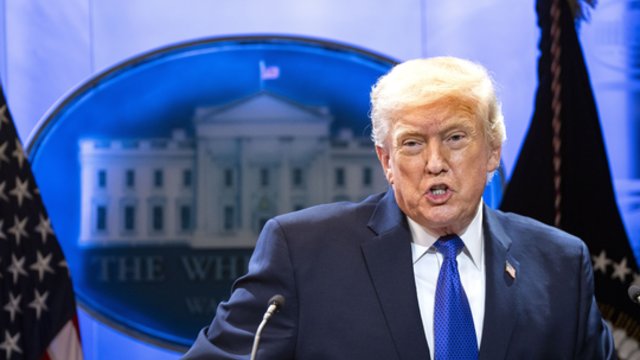 Rekordinėje D. Trumpo kalboje pristigo laiko užsienio politikai: vos trumpai užsiminė apie Ukrainą