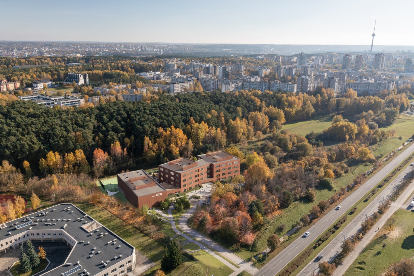 Naujasis „Saulės“ privačios gimnazijos pastatas