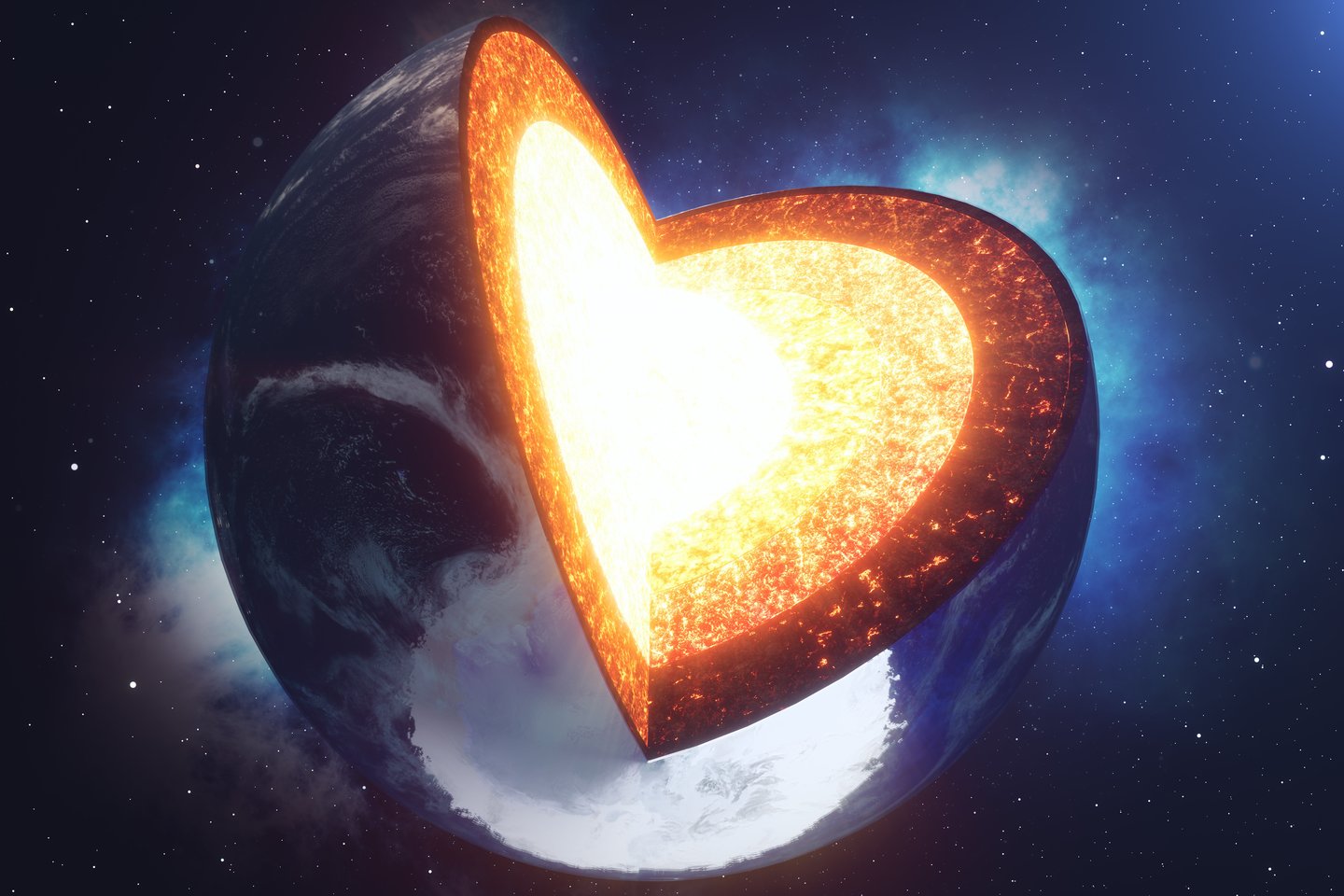 Žemės vidus.<br> 123rf iliustr.