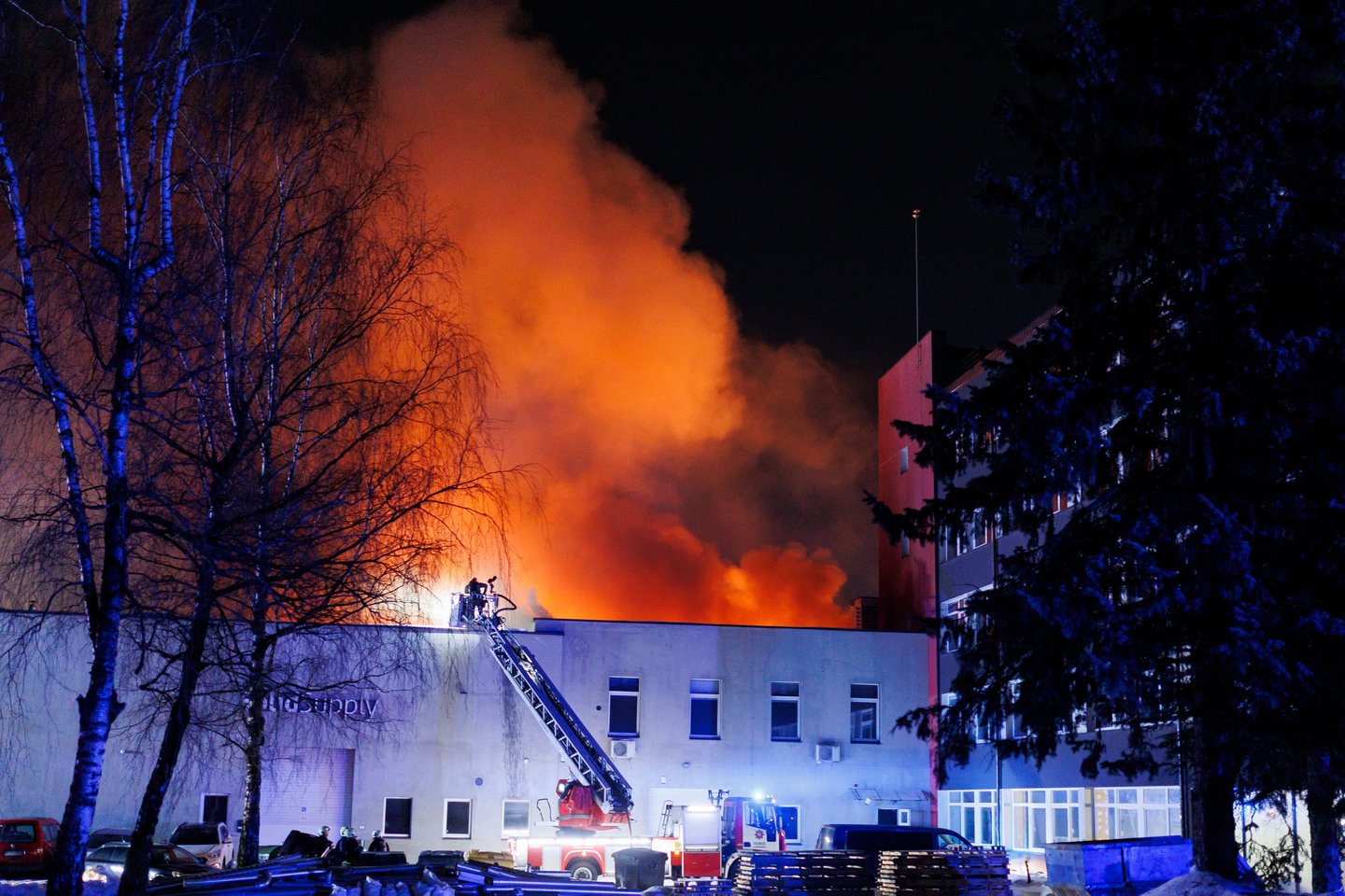 Gaisras Vilniuje.<br> T. Bauro nuotr.