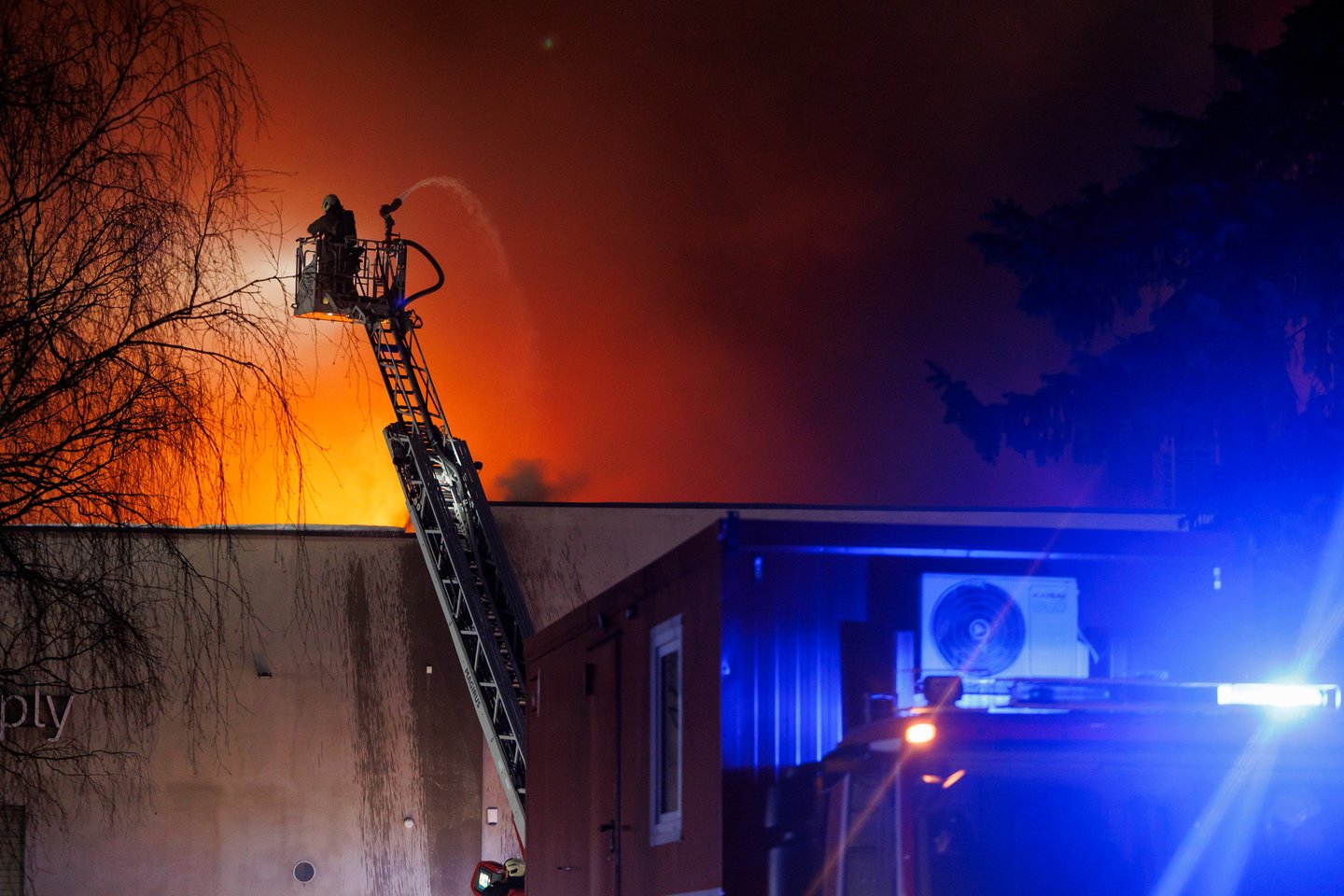 Gaisras Vilniuje.<br> T. Bauro nuotr.