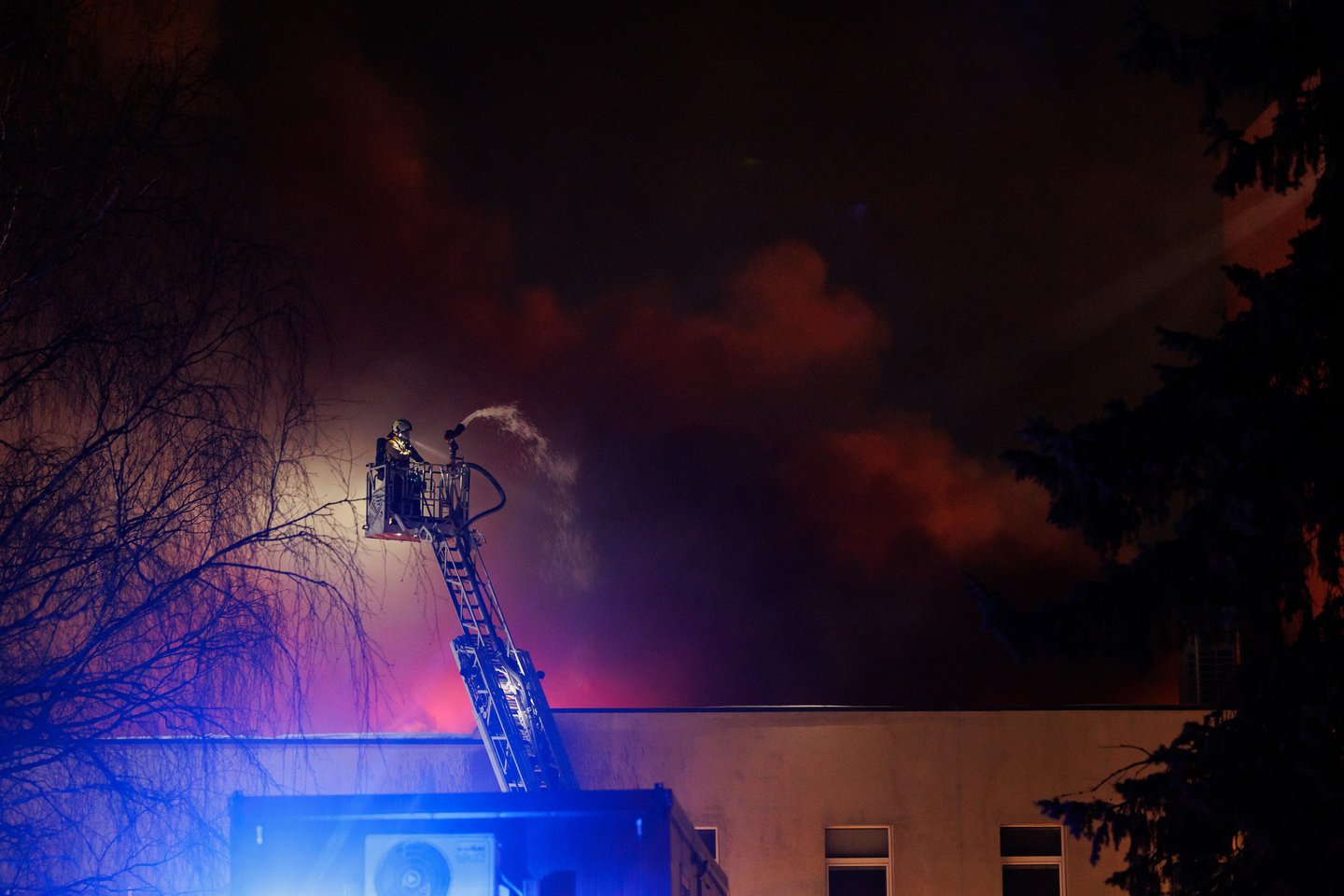 Gaisras Vilniuje.<br> T. Bauro nuotr.