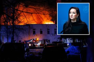 Po didžiulio gaisro Vilniuje – I. Ruginienės atsakymas dėl sabotažo