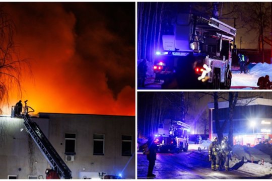 Po didžiulio gaisro Vilniuje – politikų raminimas: žinių apie galimus sabotažo atvejus nėra