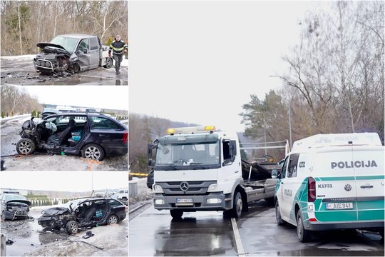 Didžiulė avarija Kaune: „Škoda“ vairuotojas po smūgio neteko sąmonės, patyrė galvos traumą ir lūžius