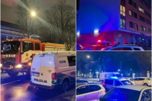 Tarnybų sujudimas Vilniuje: į įvykio vietą skubėjo gausios ugniagesių ir policijos pajėgos