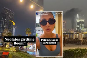 M. Rachinštein parodė, kas dedasi Dubajuje: aplink – sprogimai ir numušinėjamos raketos