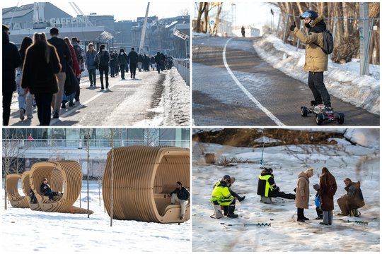 Pirmą pavasario dieną vilniečiai mėgaujasi saulute ir seniai regėta šiluma