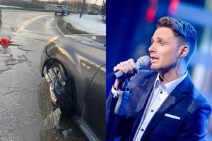Dėl netikėtumo kelyje Edgaro Lubio kelionė baigėsi incidentu: apgadintas jo automobilis