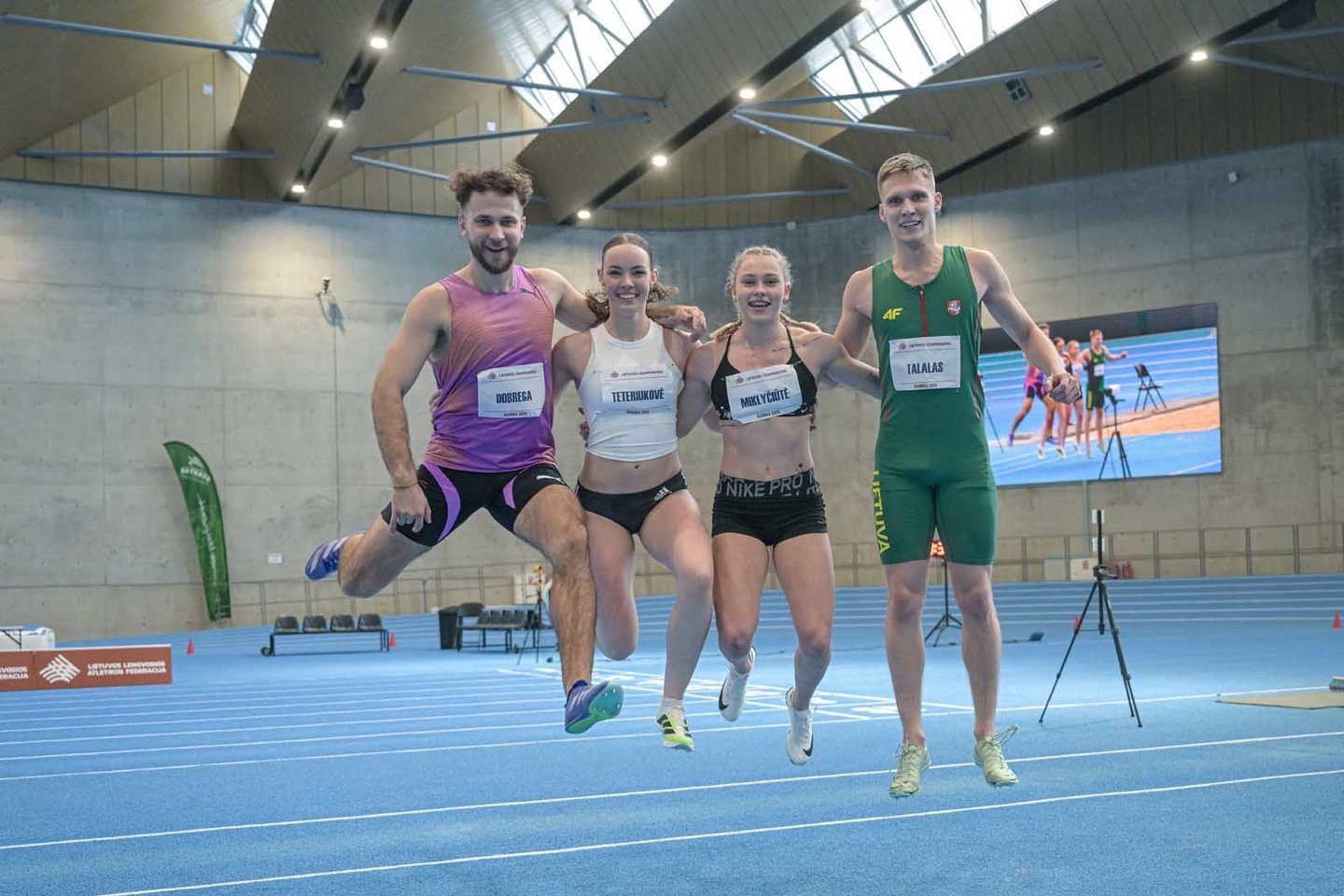 Domantas Dobrega, Reda Teteriukovė, Rugilė Miklyčiūtė ir Nedas Talalas<br>Alfredo Pliadžio nuotr.