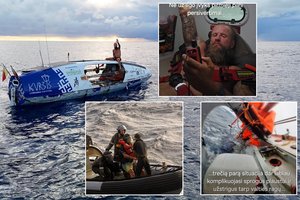 A. Mockus pasidalijo dar nematytais audros, sustabdžiusios kelionę, kadrais: „Bangos buvo aukštesnės už tikėjimą“