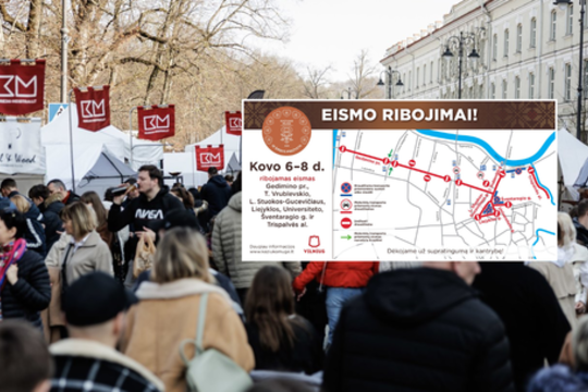 Šį savaitgalį Vilniaus centre – daug eismo ribojimų