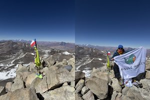 Lietuvis Andrius Milašius pasiekė aukščiausio pasaulio aktyvaus ugnikalnio viršūnę