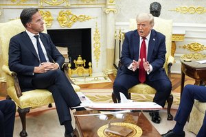 D. Trumpas apie NATO vadovą M. Rutte: „Manau, jis fantastiškas“