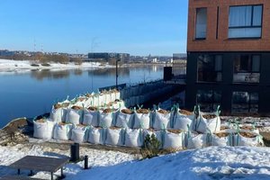 Prabangus Kauno namų kvartalas ruošiasi potvyniui