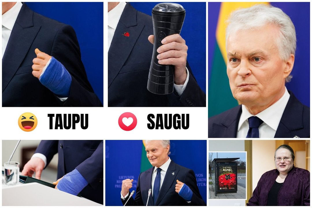 Prezidentui – erotinių prekių parduotuvės pokštas: pateikė savo versiją apie rankos traumą