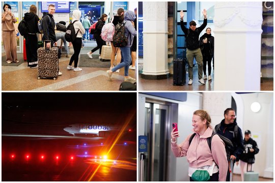 Lėktuvas iš Dubajaus su lietuviais nusileido Vilniuje: užfiksavo tautiečių emocijas