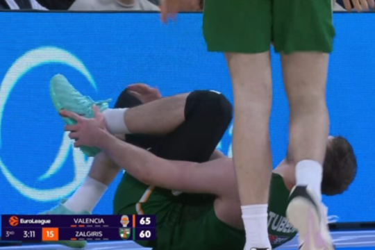 Liūdnas „Žalgirio“ vakaras Ispanijoje: pralaimėjimą dar labiau aptemdė Ą. Tubelio trauma