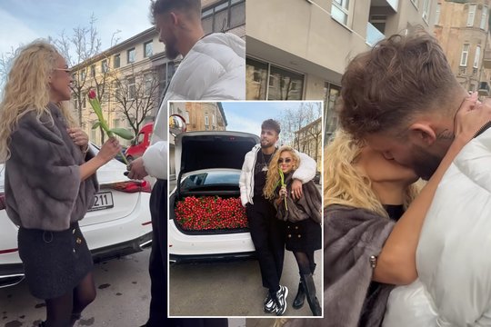 O. Pikul paskendo gėlėse: D. Dirkstys mylimajai surengė neeilinę staigmeną
