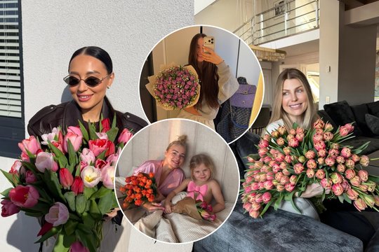 Garsios Lietuvos moterys skęsta gėlėse: parodė, kaip jas kovo 8-ąją lepino mylimieji