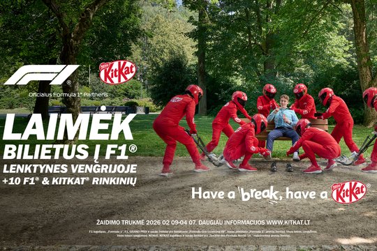 „KitKat“ tapo oficialiu „Formula 1®“ partneriu: Baltijos šalių gerbėjų laukia įtraukiančios patirtys