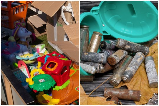 Moteris išmetė vaikų žaislus neišėmusi baterijų – gavusi baudą liko raudoti kruvinomis ašaromis