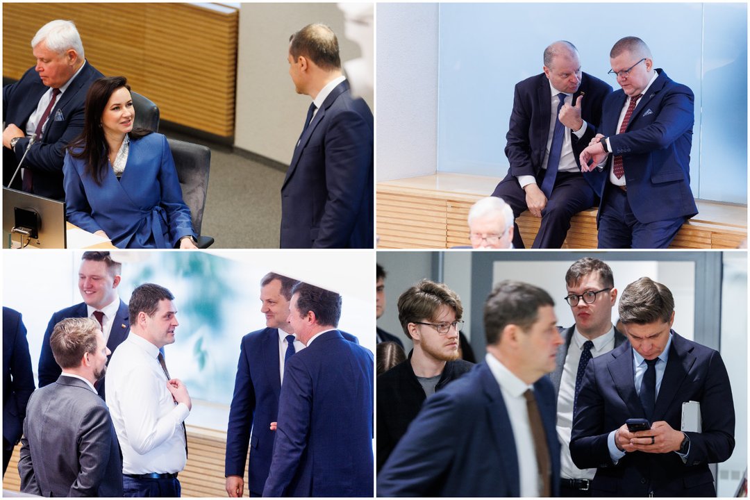 Seimo nariai susitinko į Seimo pavasario sesiją<br>Lrytas koliažas