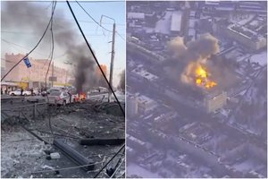 Po smūgio svarbiai rusų gamyklai ukrainiečiai paviešino ir vaizdo įrašą