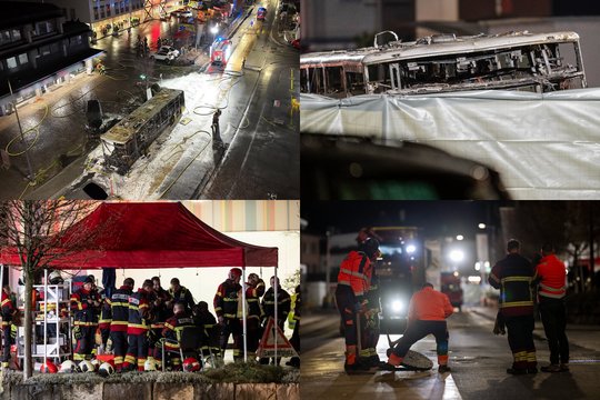 Tragedija Šveicarijoje: per gaisrą autobuse žuvo šeši žmonės