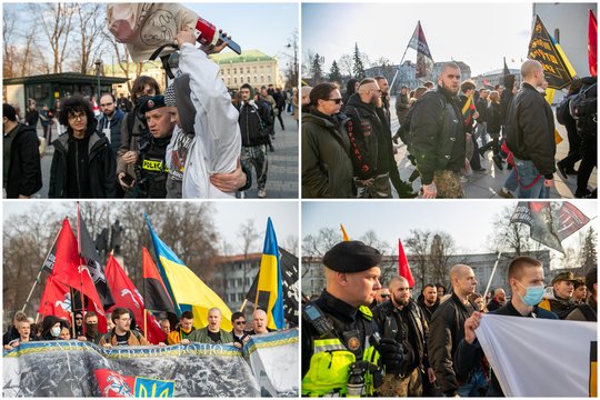 Skambūs šūkiai ir minia Gedimino prospekte: užfiksavo nevienareikšmiškai vertinamas Patriotines eitynes