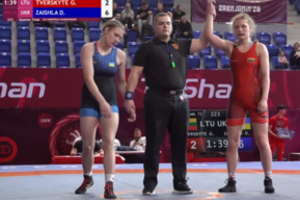 Greta Tverskytė įveikė dvi varžoves ir pateko į Europos U23 imtynių čempionato pusfinalį