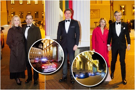 Prezidentūroje – iškilminga vakarienė Čekijos pirmajai porai: rinkosi pasipuošę garbūs svečiai