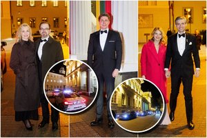 Prezidentūroje – iškilminga vakarienė Čekijos pirmajai porai: rinkosi pasipuošę garbūs svečiai
