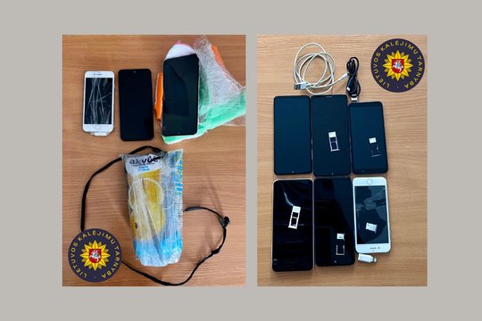 Pravieniškių kalėjime pareigūnai perėmė kaliniams skirtus paketus su telefonais