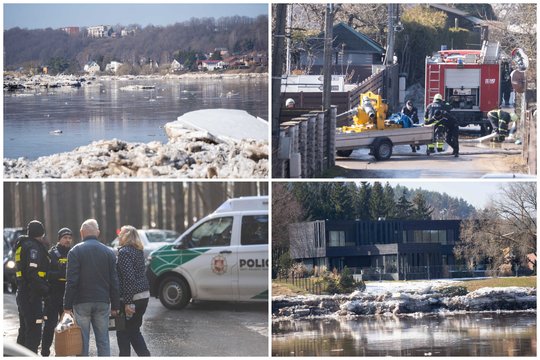 Kauno krašte – potvynio vaizdai: užfiksavo, kaip tarnybos skuba į pagalbą