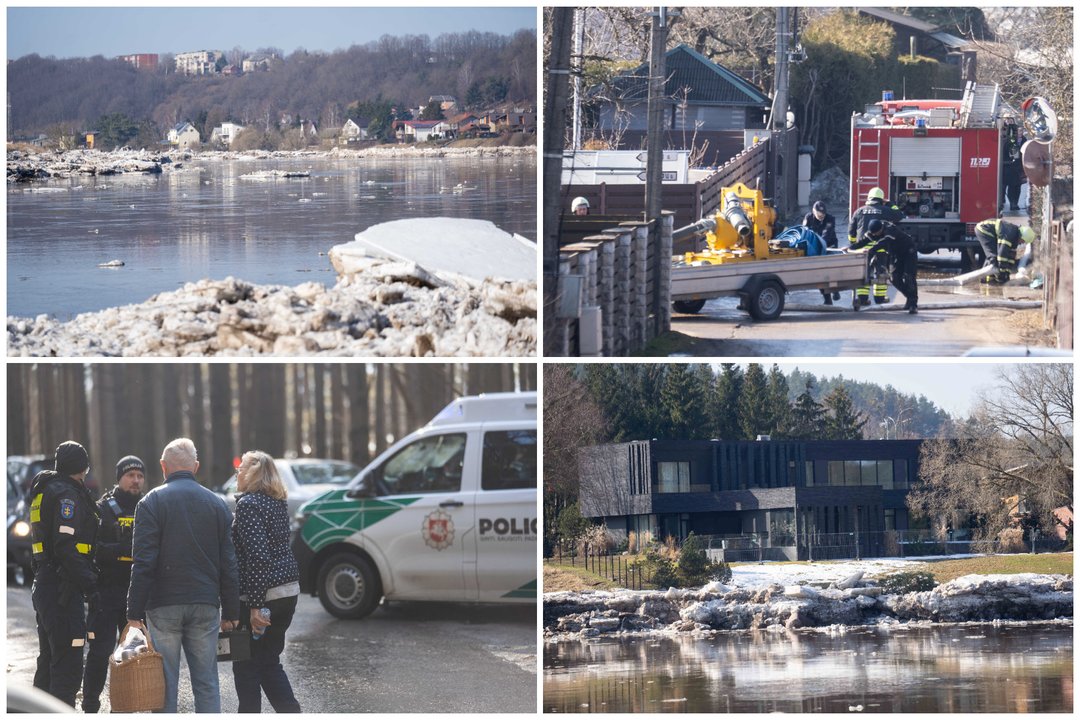  Potvynis Kauno krašte.<br> Lrytas koliažas