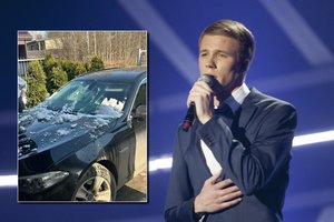 Pavasaris dainininkui Pauliui Bagdanavičiui prasidėjo liūdnai: gamta nemenkai apgadino automobilį