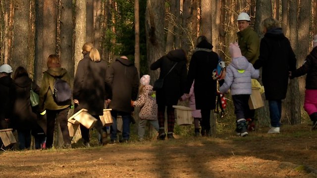 Grįžtančiais paukščiais susidomėjo ir pradinukai: turėjo netradicinę pamoką – mokėsi kelti inkilus