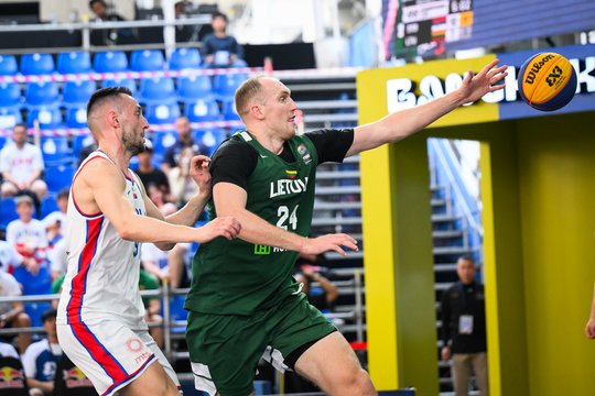 Antausį nuo serbų Čempionų taurėje patyrusios Lietuvos trijulių rinktinės kapitonas A. Pukelis apgailestauja – galėjo mačą ir laimėti