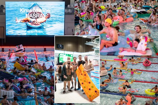 To dar nebuvote matę: „Kino pavasaris“ pirmą kartą Lietuvoje surengė filmo seansą baseine