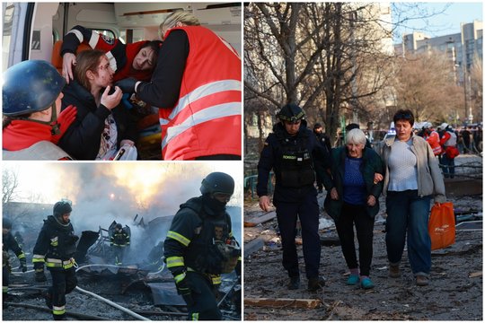 Rusai ant Zaporižios numetė keturias bombas: 13 žmonių sužeista, vienas žuvo