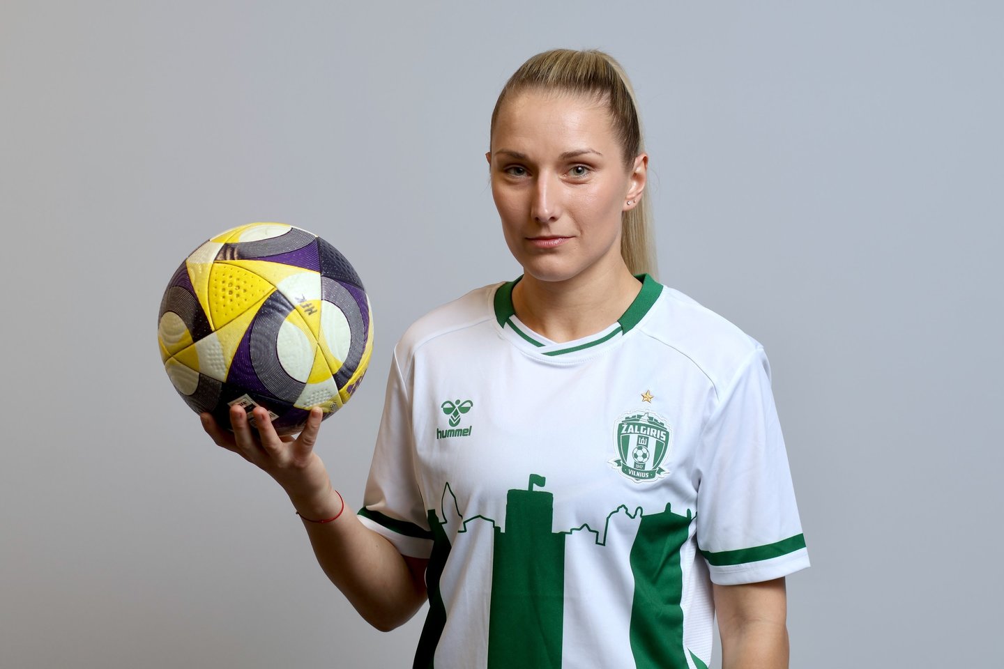 Lietuvos moterų futbolo rinktinės kapitonė Milda Liužinaitė.<br> E.Žaldario nuotr.