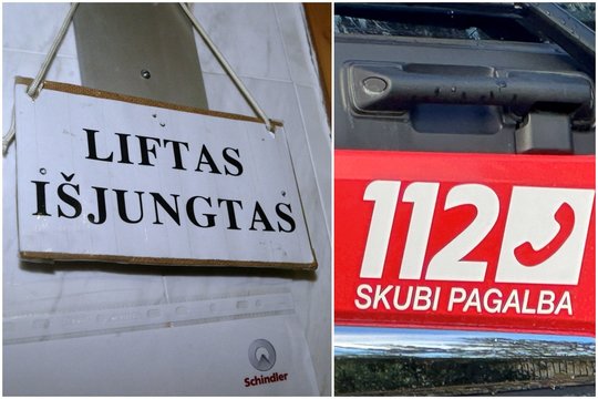 Girtas Jonavos gyventojas užmigo lifte: prasikirto galvą, kojas prispaudė durys – prireikė ugniagesių