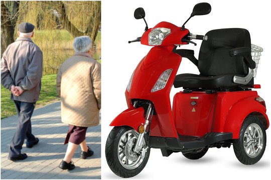 Senjorai nori judėti savarankiškai: elektriniai skuteriai leidžia keliauti savarankiškai, tačiau koją kiša teisinės kliūtys