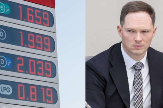 Finansų ministras braukia viltis dėl degalų kainų „lubų“: tai – per brangu