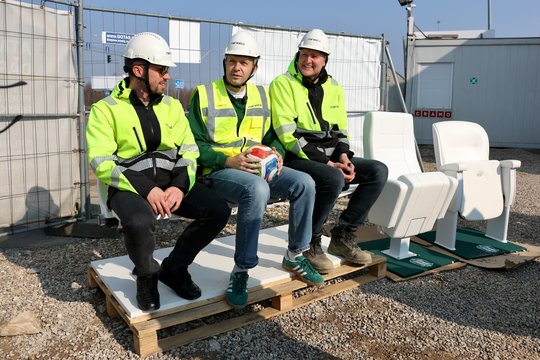 Dar nepastatytame Vilniaus Nacionaliniame stadione buvo įmuštas pirmasis įvartis