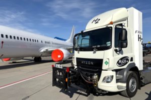 Kauno oro uoste išmėgintas vandeniliu varomas sunkvežimis: kuo kitoks