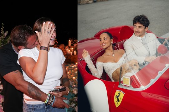 Žvaigždžių savaitėje – „Formulės 1“ žvaigždės C. Leclerc’o vestuvės ir tenisininkės A. Sabalenkos sužadėtuvės