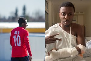 Peiliu sužalotas futbolininkas pasidalino jautria žinute