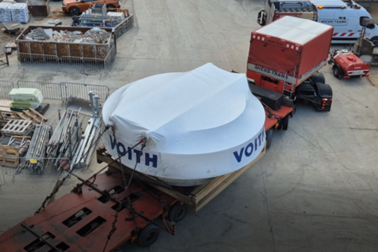 Pamatykite – į Kruonio HAE atvyko svarbus 5-ojo agregato elementas